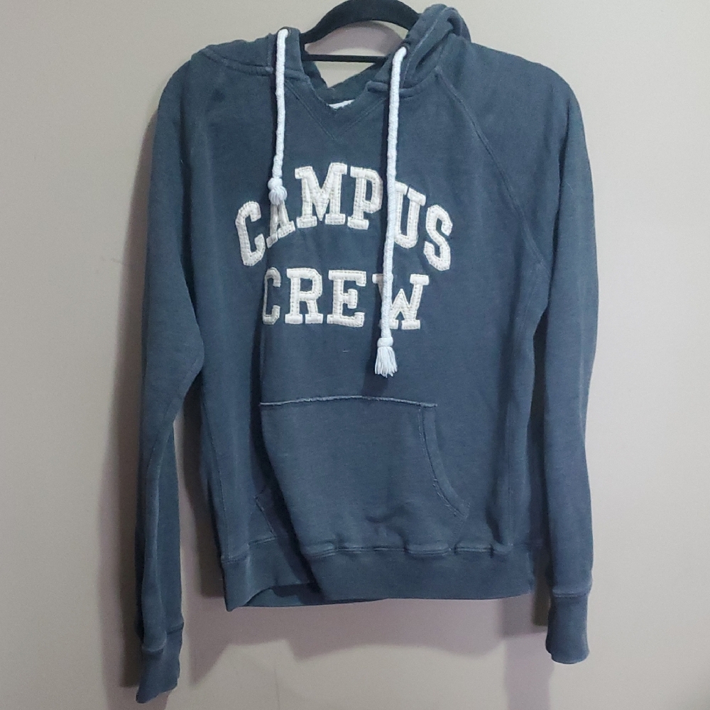 Varsity Campus Crew Gray Hoodie Size Large